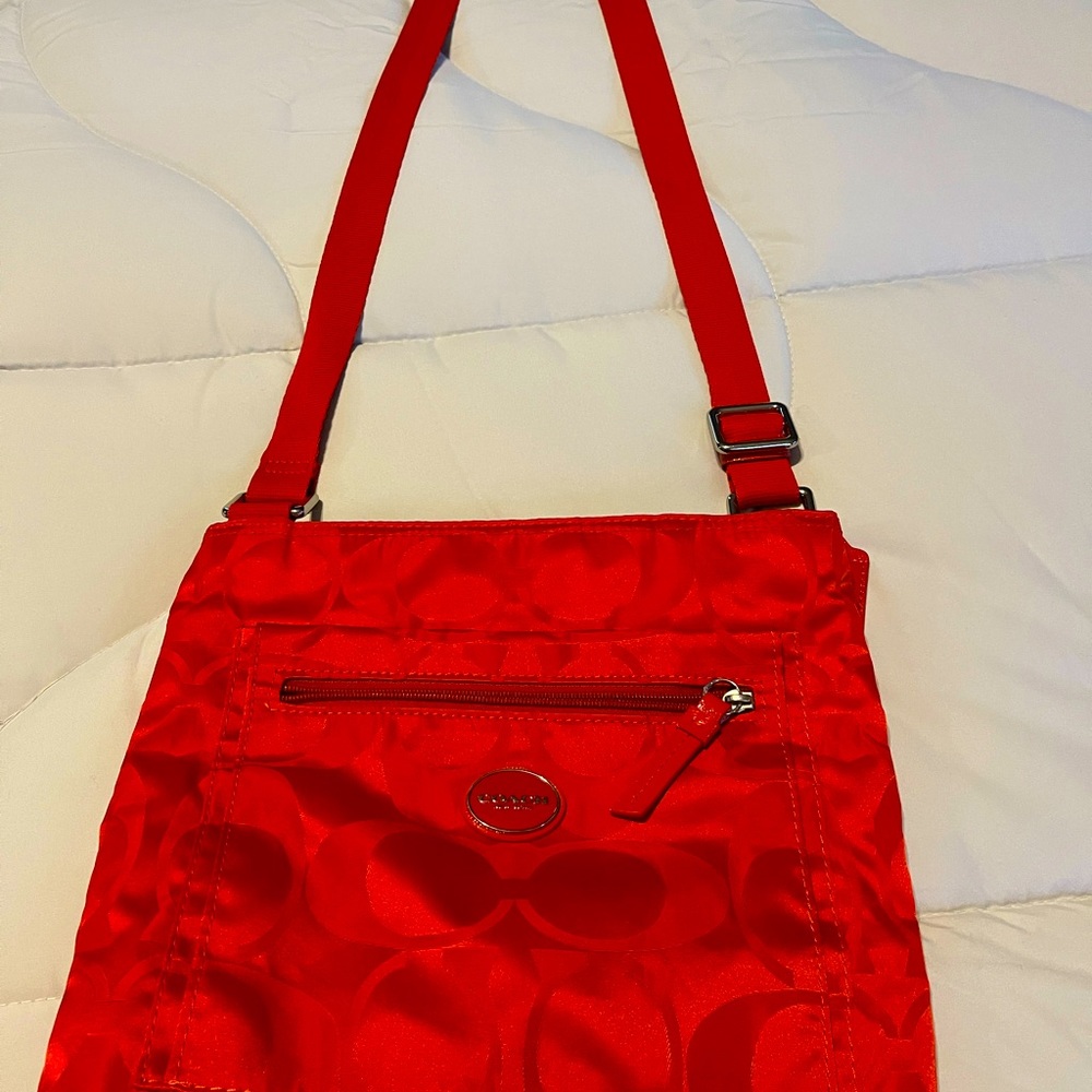 Orange Coach Crossbody purse